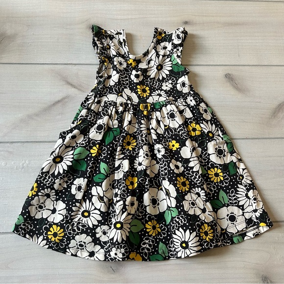 Hanna Andersson Other - Hanna Andersson Black and White Floral Pocket Kids Dress